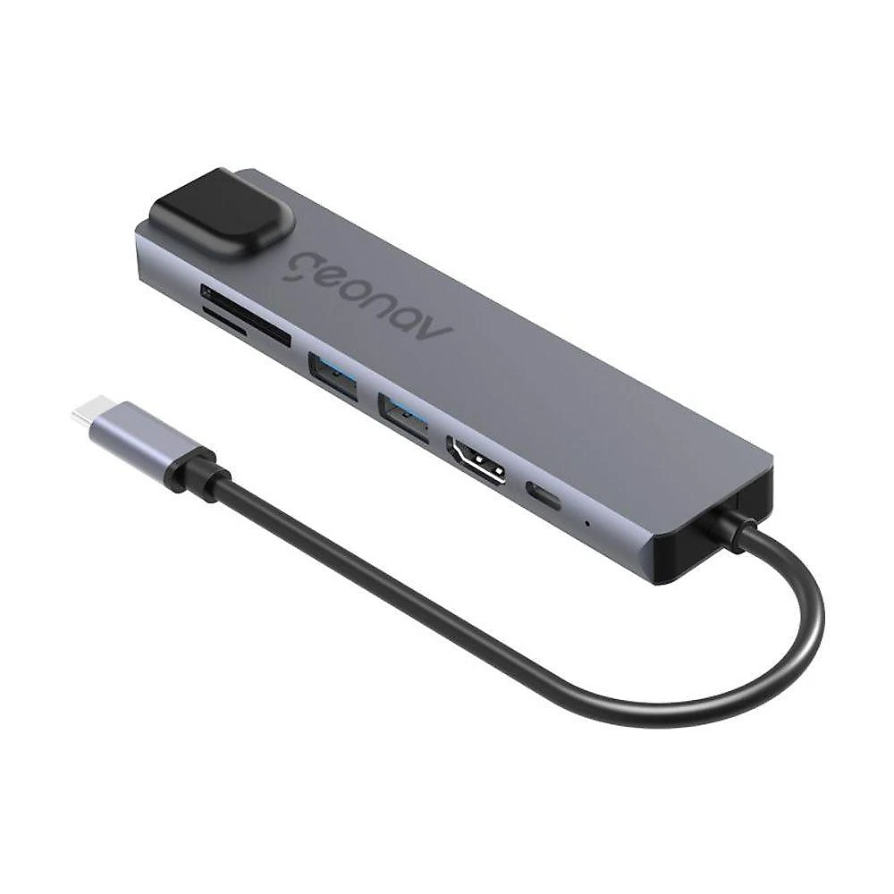 Adaptador Usb-C Multiportas 7 Em 1, Prata, Geonav