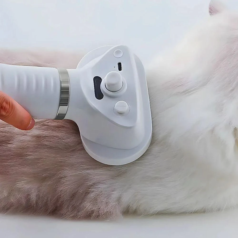 Secador Elétrico 2 em 1 Removedor de Pelos para Pets Branco 300W