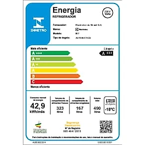Geladeira Electrolux IB7 Frost Free Inverse Efficient AutoSense 490 litros Branco 110V