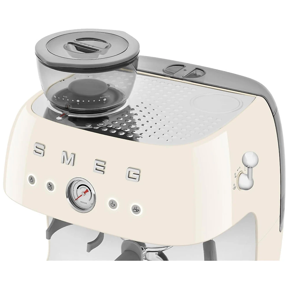 Cafeteira Smeg Retro 15Bar com Sistema de Aquecimento Duplo Thermoblock e Porta-filtro Profissional