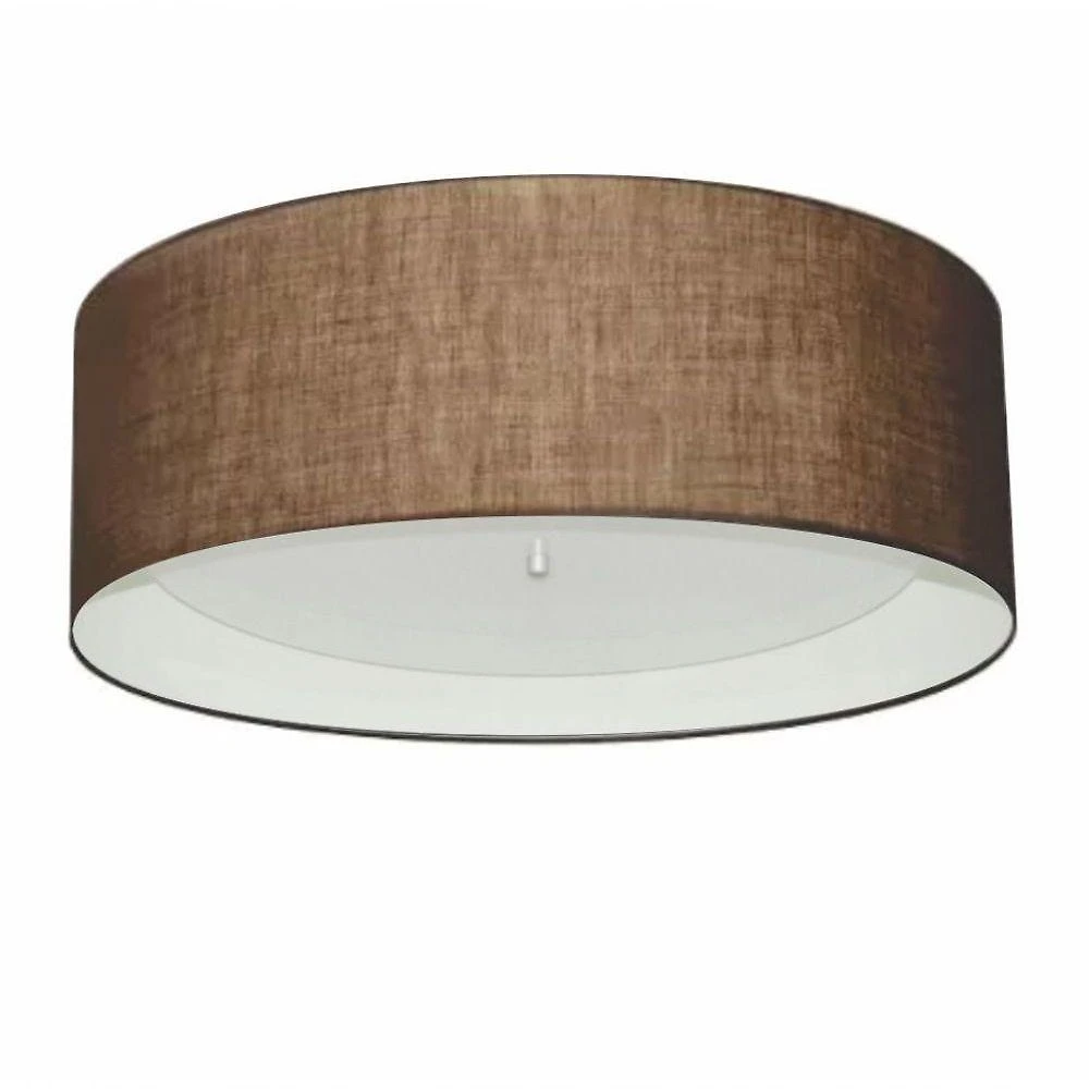 Plafon Para Dormitório Cilíndrico Sd-3008 Cúpula Cor Café Branco