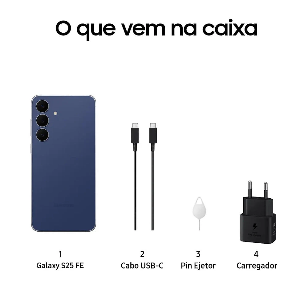 Smartphone Galaxy S25 FE 256GB 8GB Samsung Azul Marinho