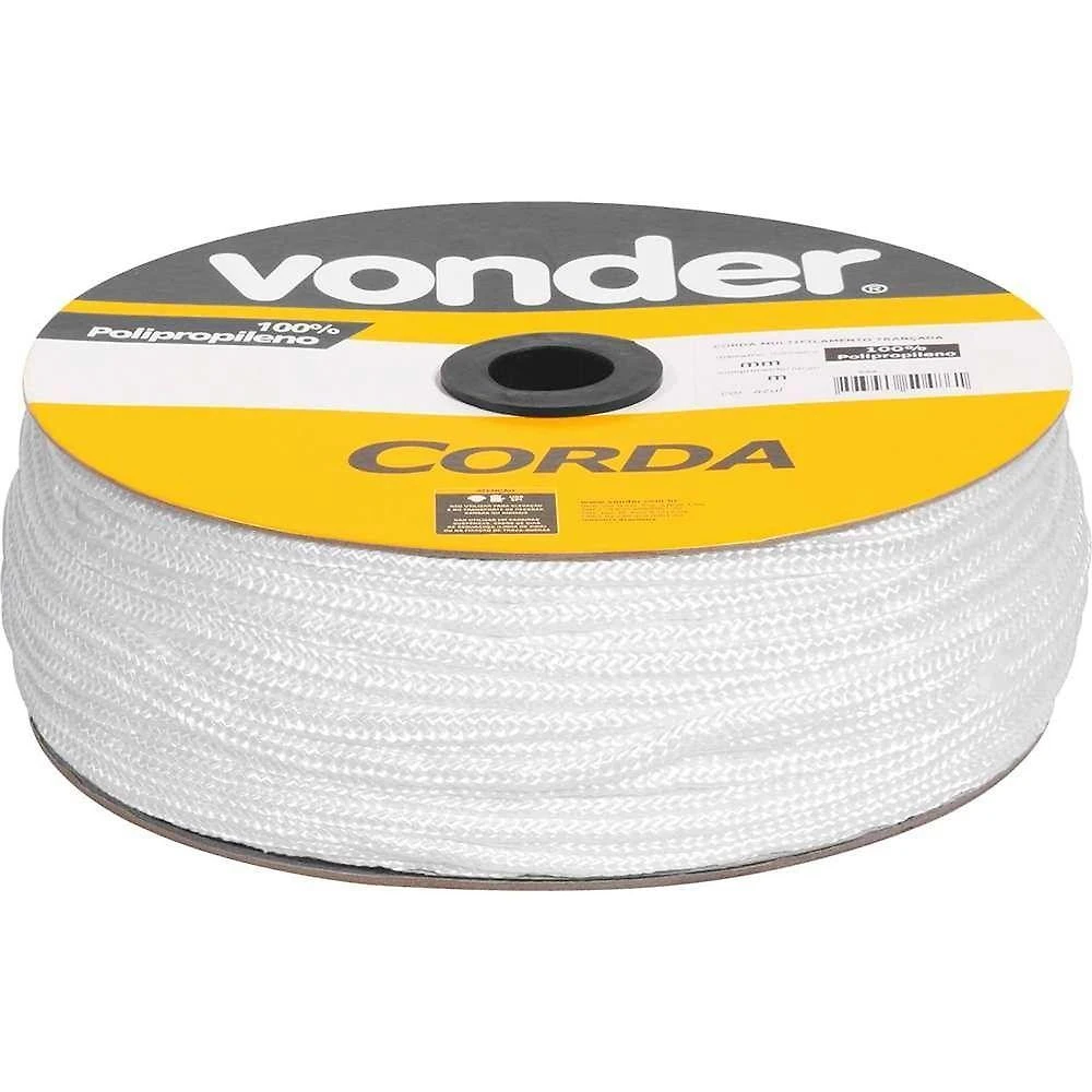 Corda Multifilamento Trançada 5,0 Mm X 250 M, Em Carretel, Vonder