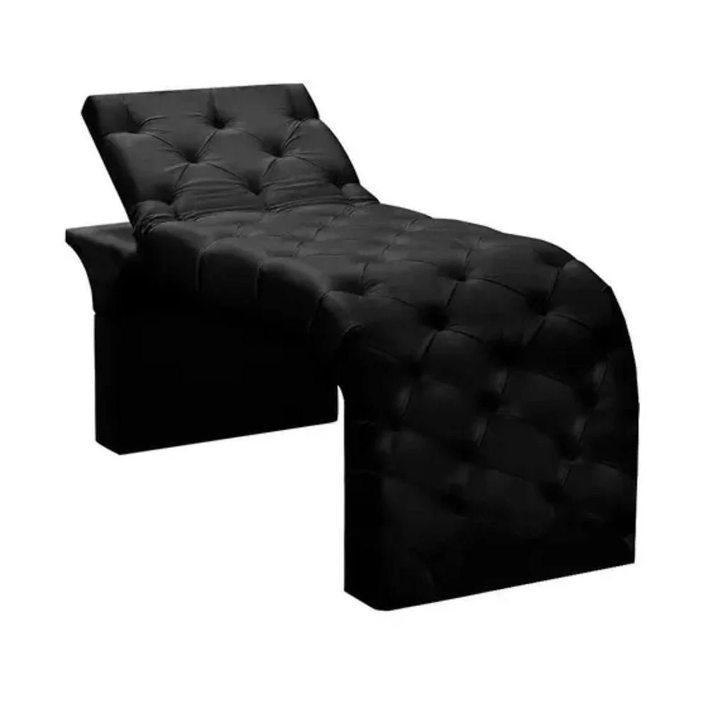 Maca Estofada Estética Cílios Regulável Spa Veludo Ivete Cor:preto