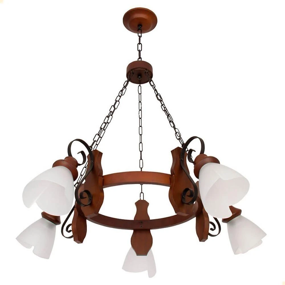 Lustre Muller Country 5 Lâmpadas Envelhecido 945e