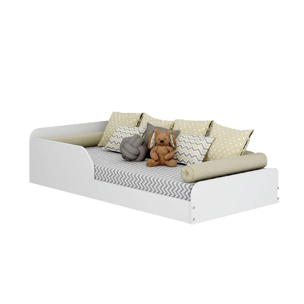 Cama Infantil Solteiro Montessori Cama Infantil Montessoriana Movelbras Branco