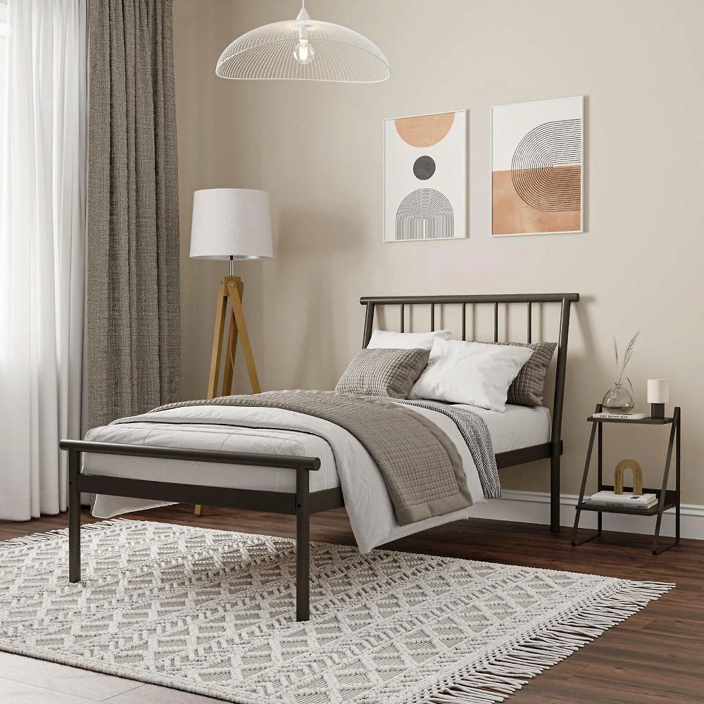 Cama Solteiro em Aço Begônia CabeCasa MadeiraOriginals