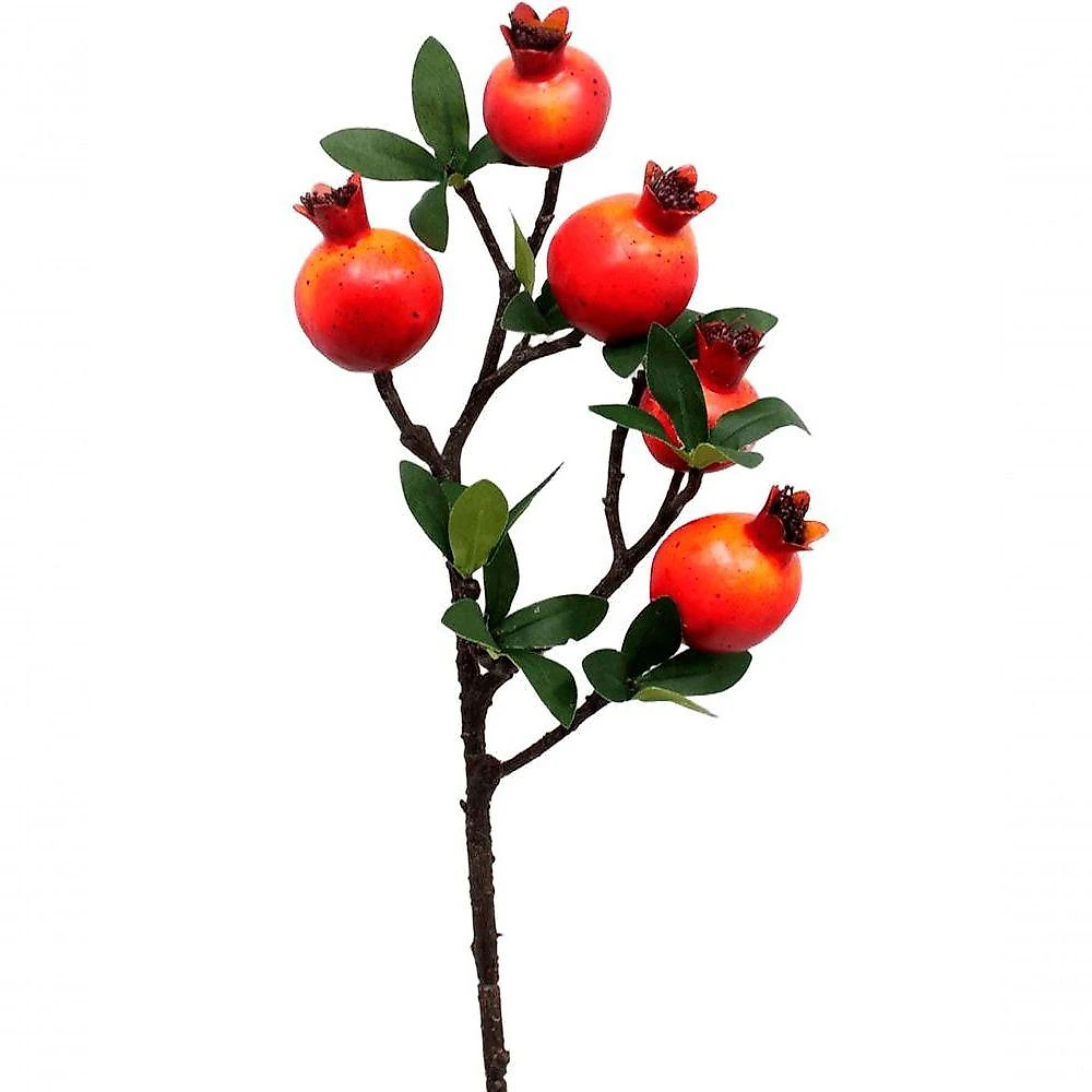 Kit 2 Plantas Fruta Romã Artificial Natal Decoração De 60cm