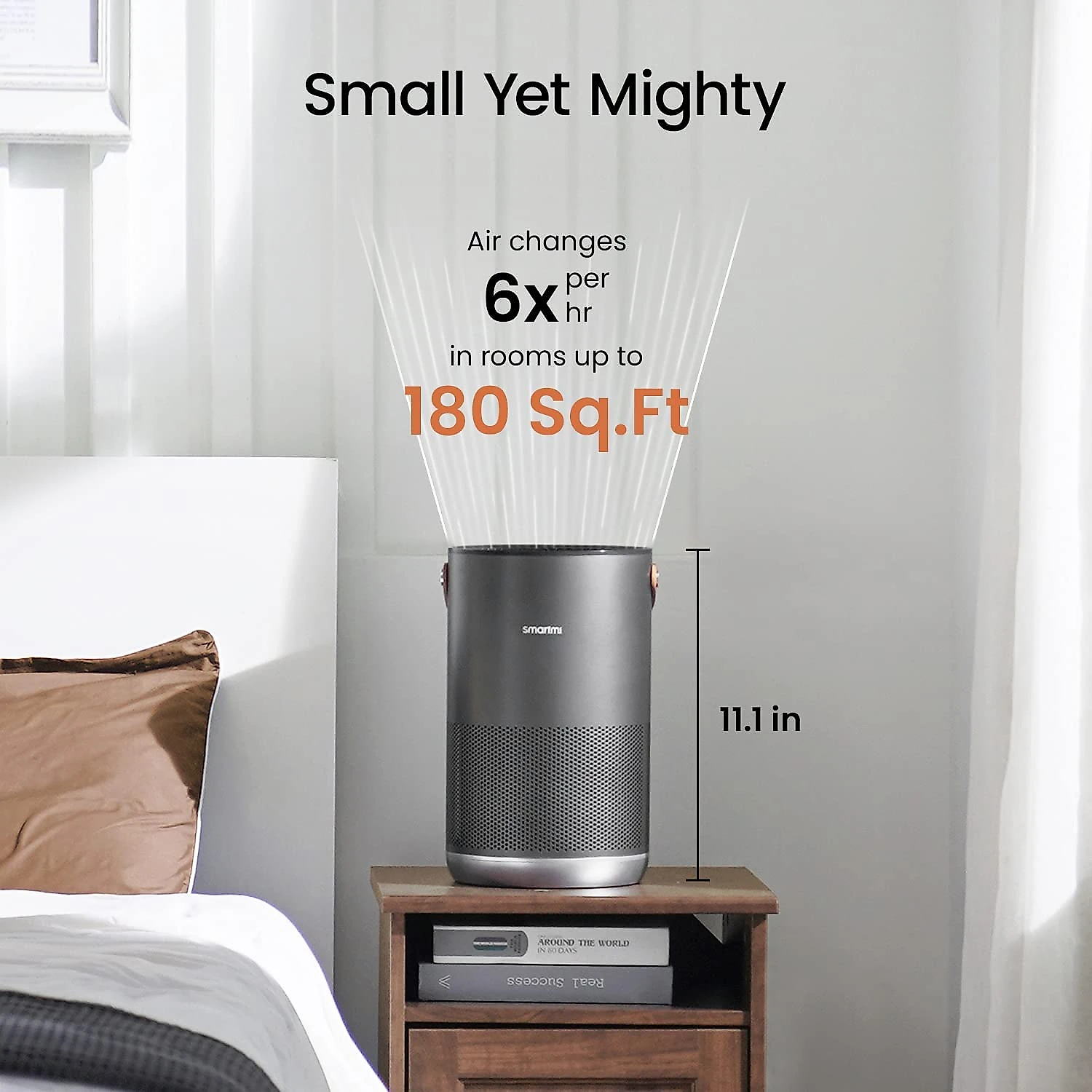 smartmi Purificador de Ar cFiltro HEPA H13 Área 40 m2 Preto