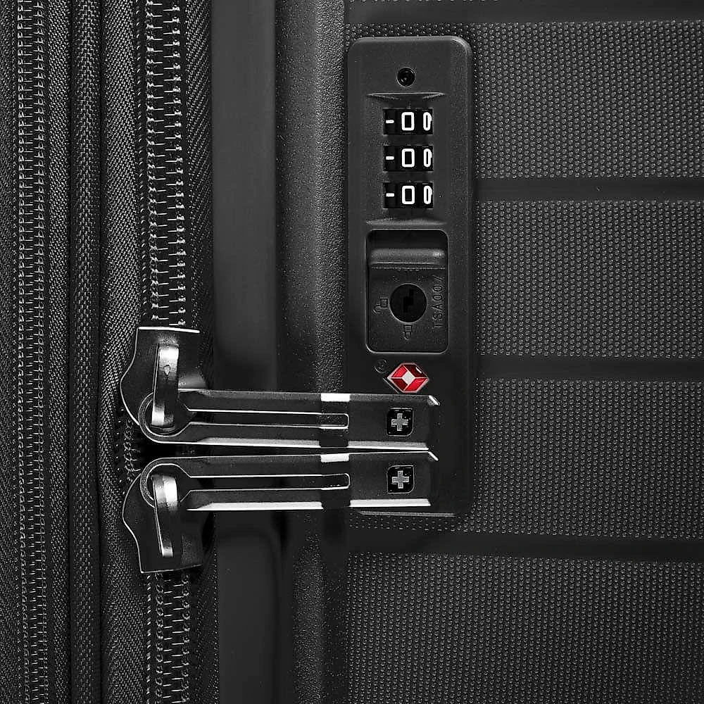 Mala de bordo 10 kg polipropileno 4 rodas swiss one onix preto - p