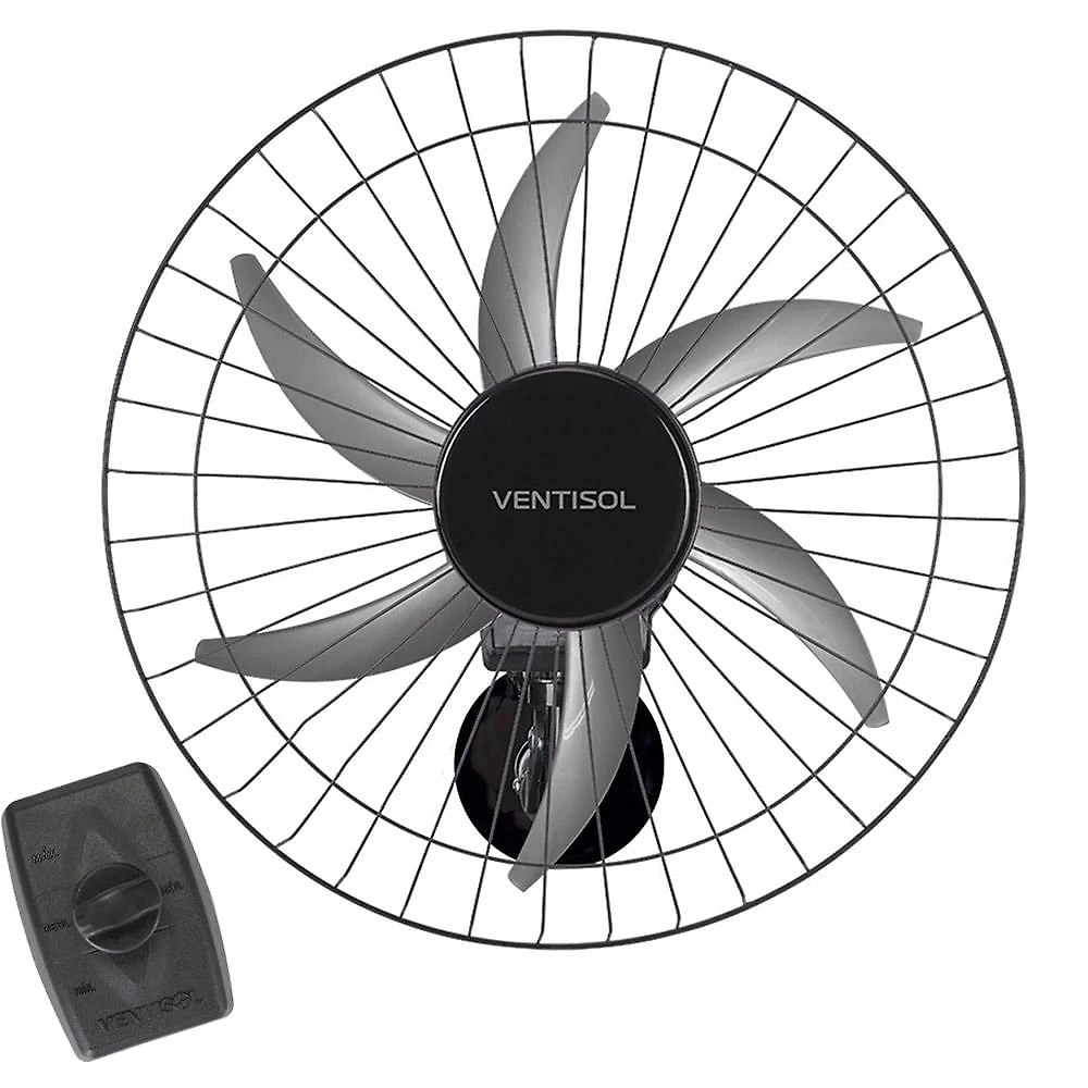 Ventilador de Parede Oscilante 50 CM 6 Pás BIVOLT 200W VENTISOL