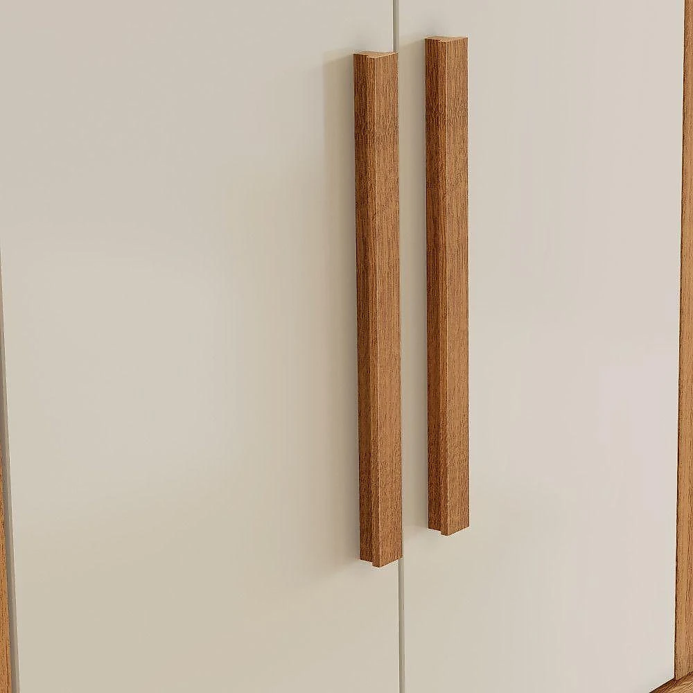 Paneleiro Torre Quente Lorena 4 Portas 3 Prateleiras MDP 60,75CM Off White