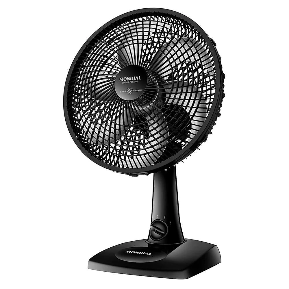 Ventilador de mesa 30cm mondial super power vsp-30-b 6 pás 3 velocidades - preto 110