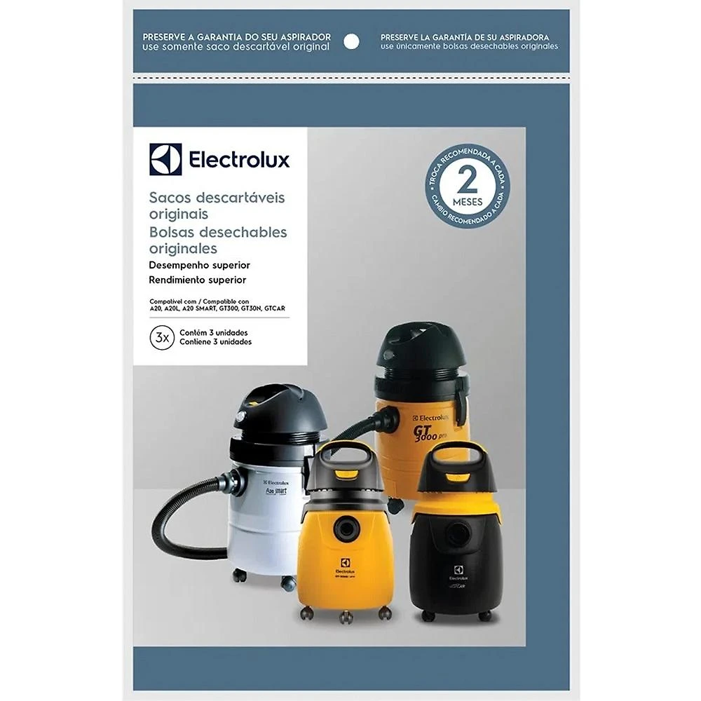 Saco para Aspirador de Pó Electrolux, CSE20 - 3 Unidades