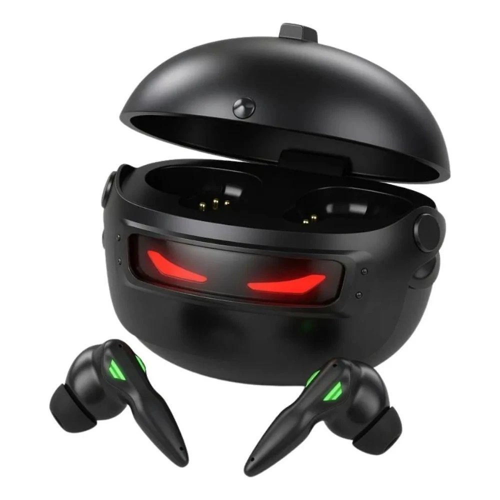 Fone de Ouvido sem Fio MDM Design Capacete Bluetooth com Leds Verde e Vermelho Bateria 40H