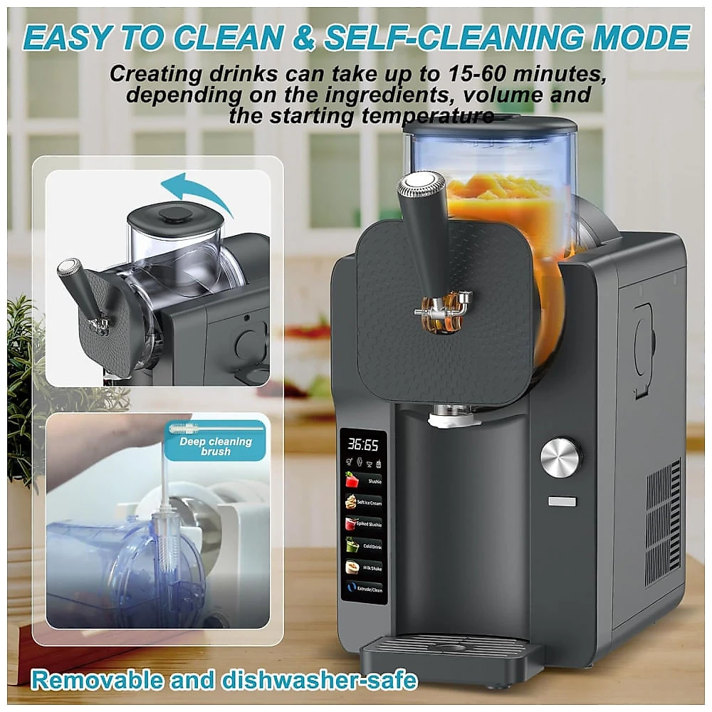 Máquina de Raspadinha, Máquina de Frozen para Casa, Máquina de Margarita com 2,6 Litros e 70 oz com 6 Programas Pré-Definidos para Sorvete