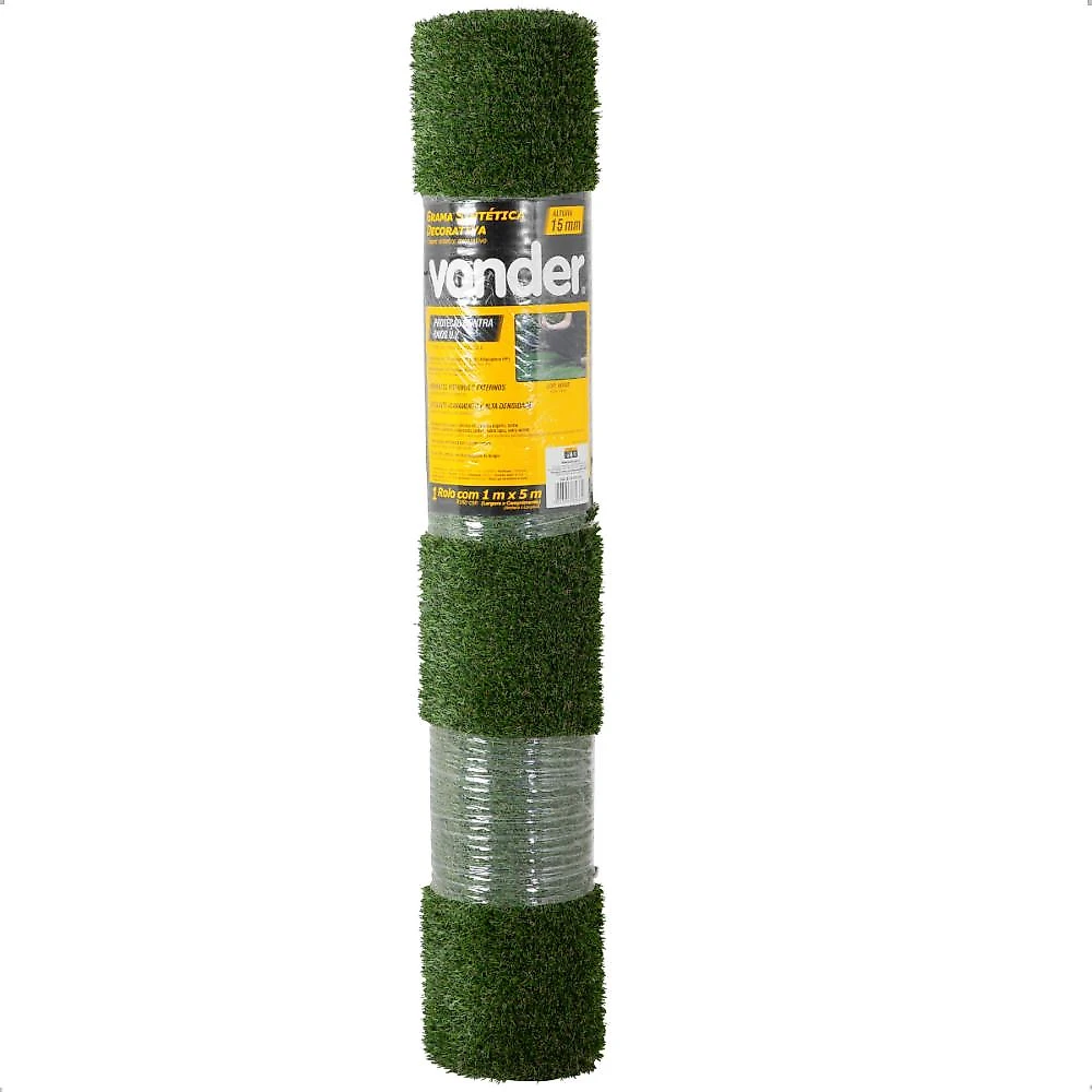 Grama sintética decorativa 15 mm 1 m x 5 m vonder