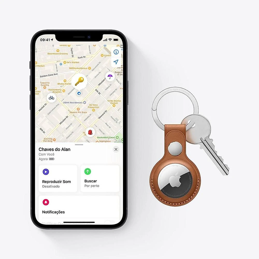 Pacote com 4 apple airtag 2ª geração branca