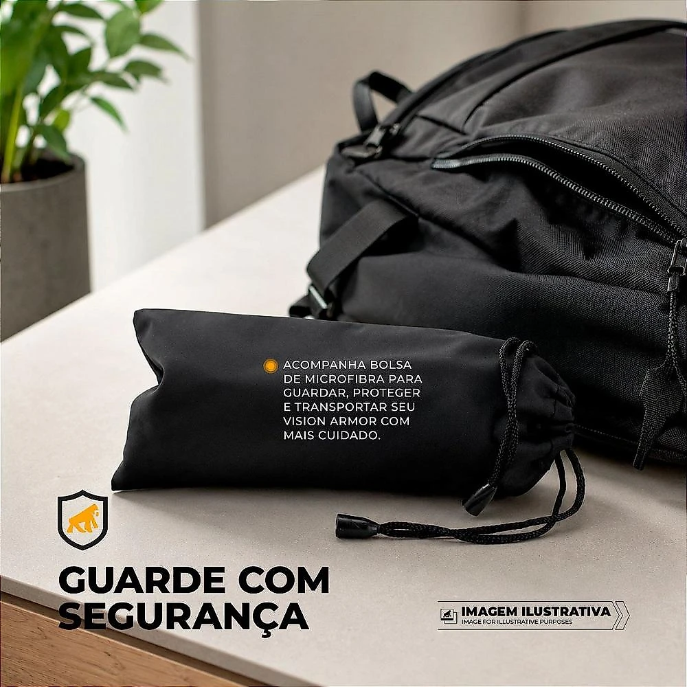 Óculos Inteligentes Vision Armor 32GB com IA, Câmera 8MP, Tradução Simultânea, Áudio Open-Ear e Bluetooth 5.4 - Preto - Gshield