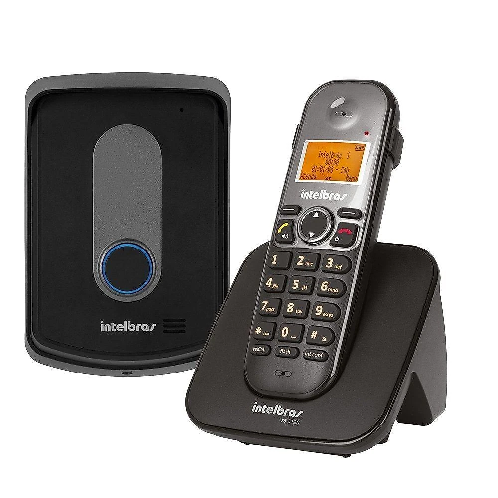 Telefone Interfone sem Fio Intelbras TIS 5010 para Comunicação com Até 7 Dispositivos e Ramais