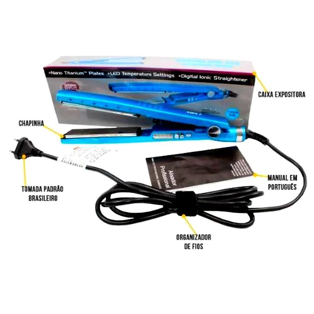 Chapinha Prancha Profissional Salão íon Titanium Bivolt