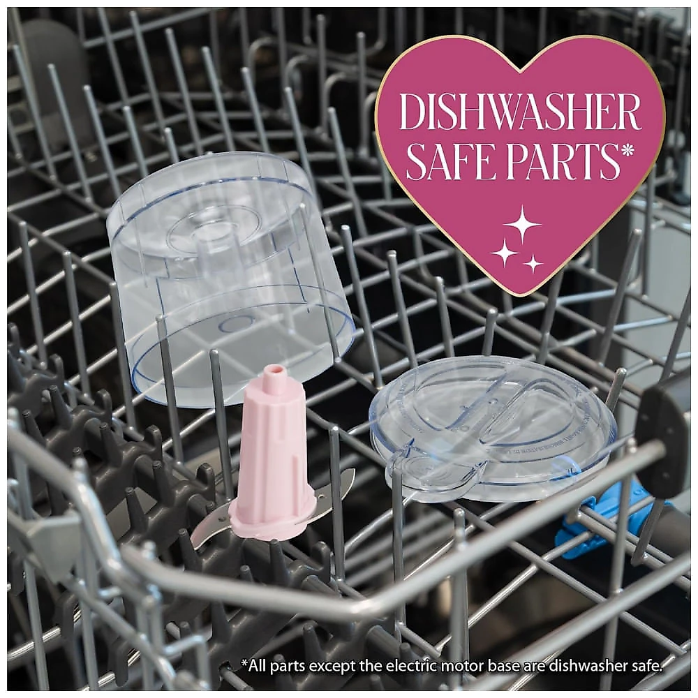 Processador de Alimentos Mini Paris Hilton Rosa 350mL 100W Lâmina Inox Pulsar 110V