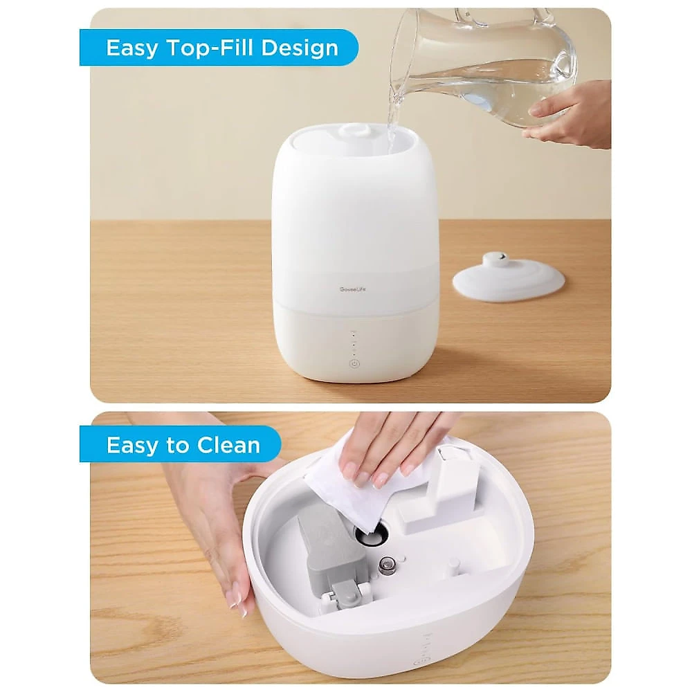 Umidificador 3L com Difusor de Óleo Essencial, Luz Noturna, Controle de Umidade, Controle por APP e Compatível com Alexa, 110V 19W, GoveeLife H7140, 110v