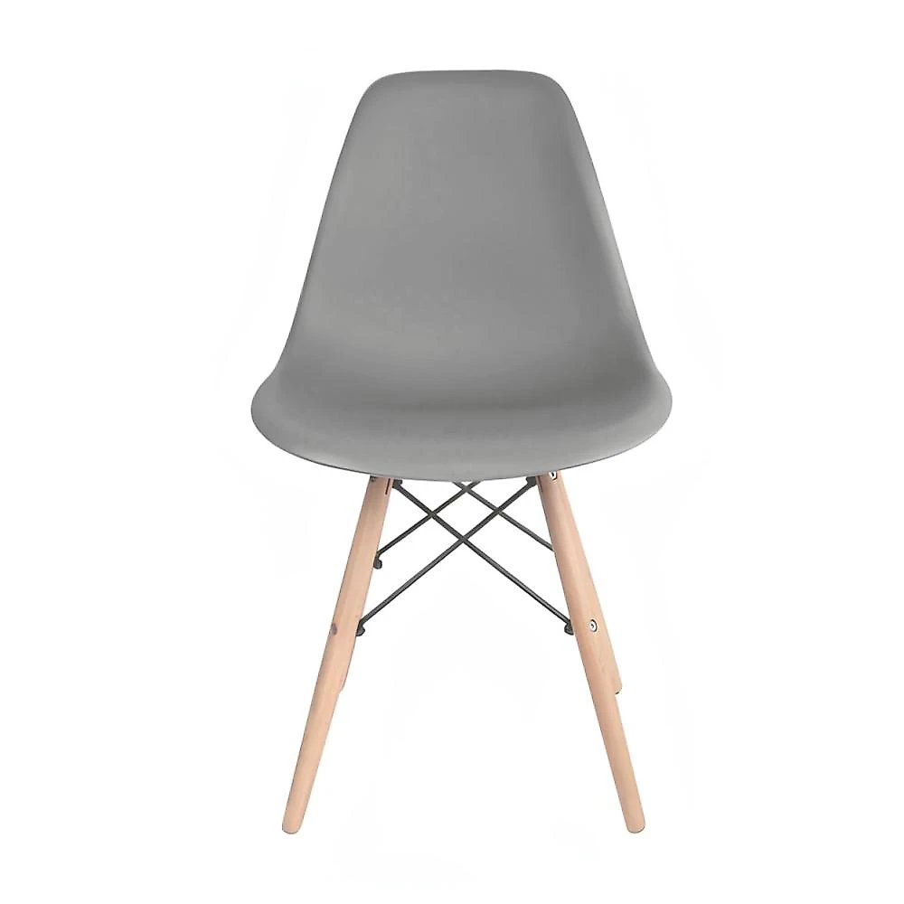 Conjunto com 4 Cadeiras para Sala de Jantar Eames Pp Dsw Cinza Brasão