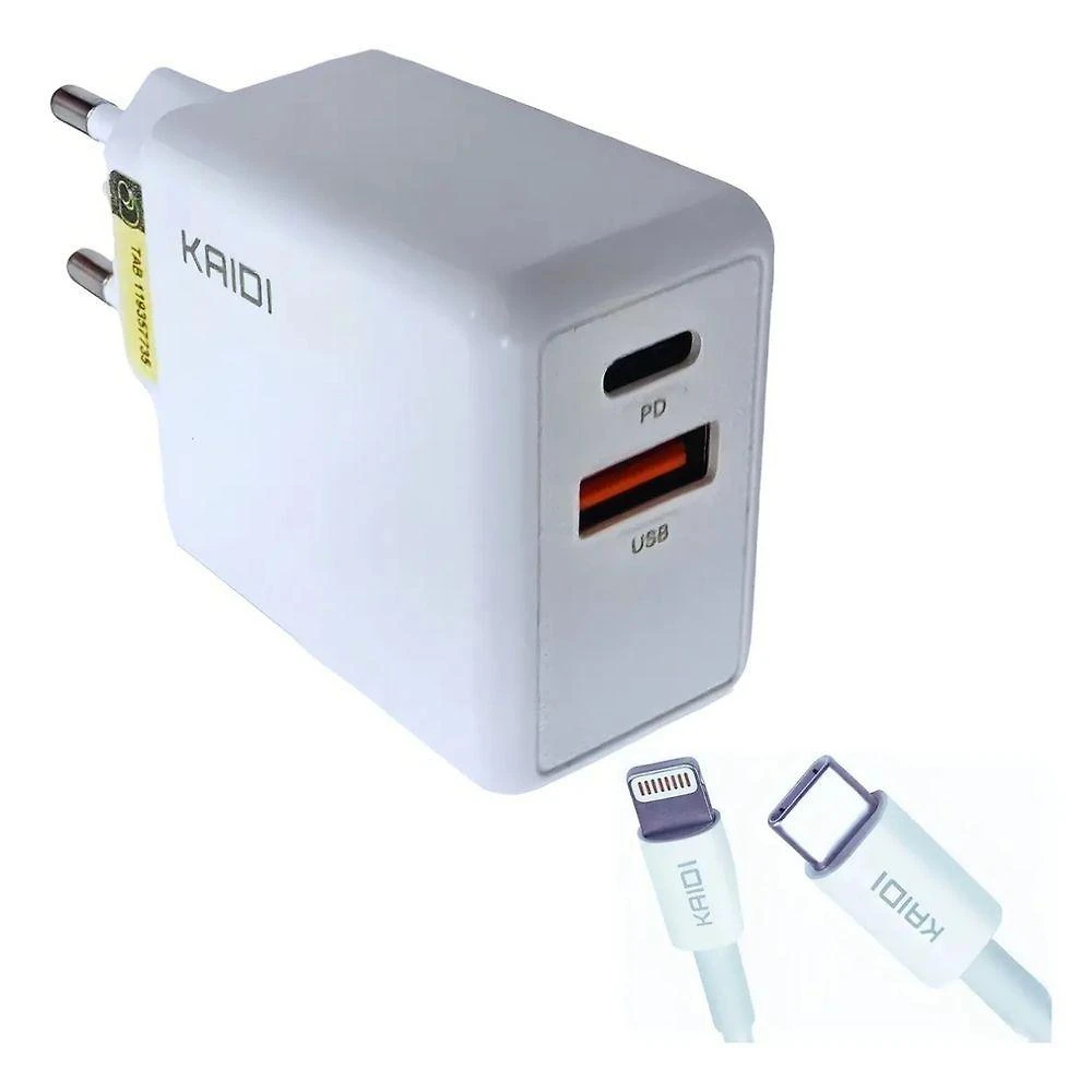 Carregador Usb C para Lightning 20W MDM Seguro com Proteção de Temperatura e Voltagem Branco