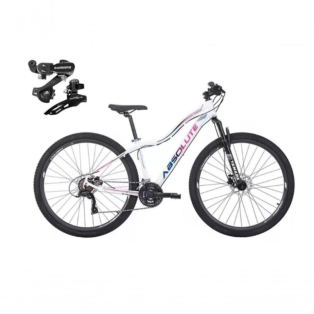 Bicicleta Feminina Aro 29 Absolute Hera 24v Alumínio Câmbios Shimano Freio A Disco Branco 17