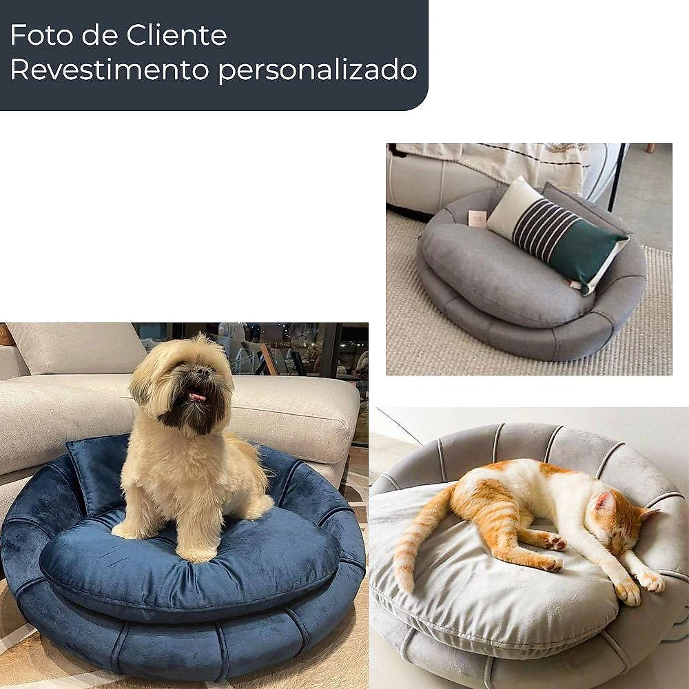 Caminha Pet Sallar Home Golden para Pets Até 15kg Veludo Verde Petróleo 78cm