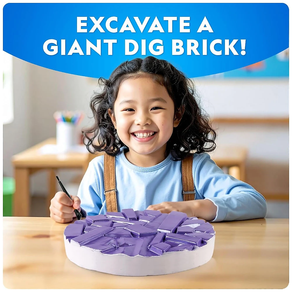 Kit de Escavação Gigante de Gemas Reais – Brinquedo Educativo, STEM para Crianças com 100 gemas, Presente Criativo, National Geographic