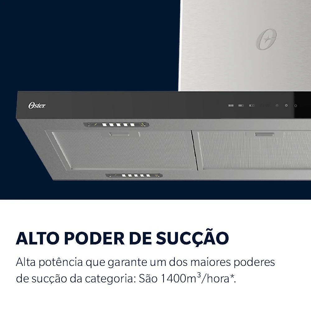 Coifa De Ilha Oster Inox Touch Control 90cm 110V
