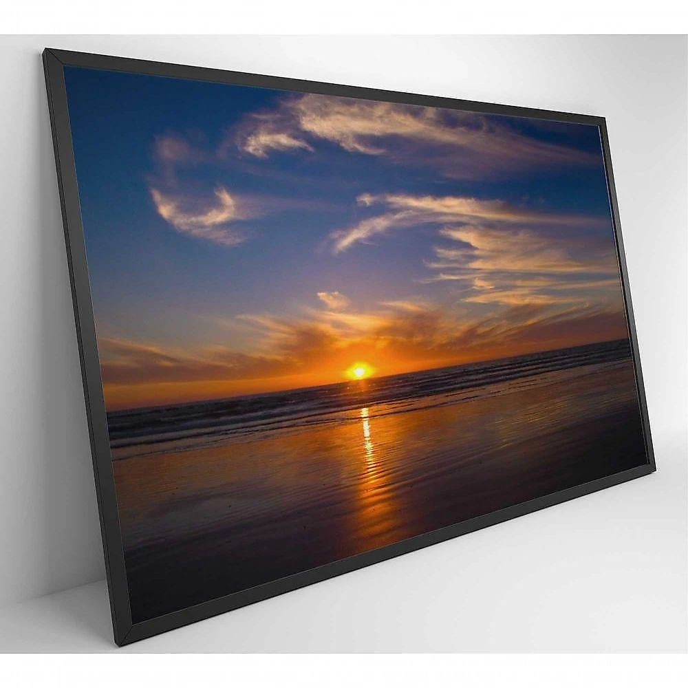 Quadro Por Do Sol Em Cape Town 120x80 Cm Tecido Canvas