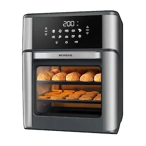 Fritadeira Elétrica Air Fryer Forno Mondial AFON-12L-GI 12L 2000W Painel Digital Preto