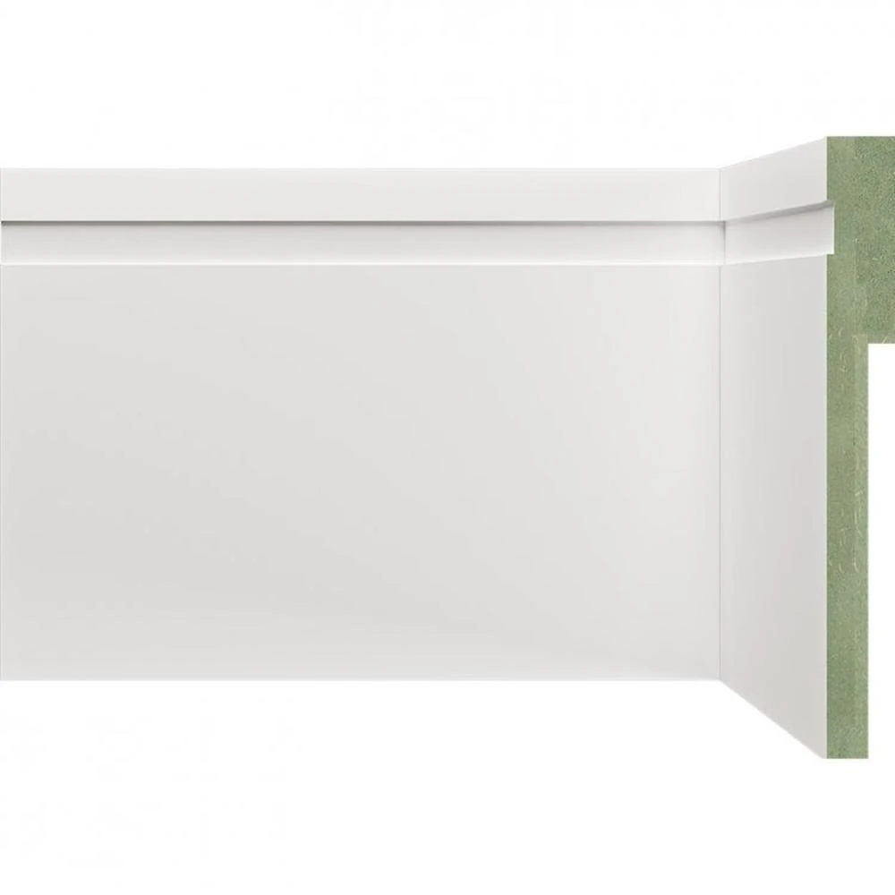Kit Rodapé de MDF 10 Barras Frisadas de Sobrepor 12cmX2,40m Rende 24 Metros