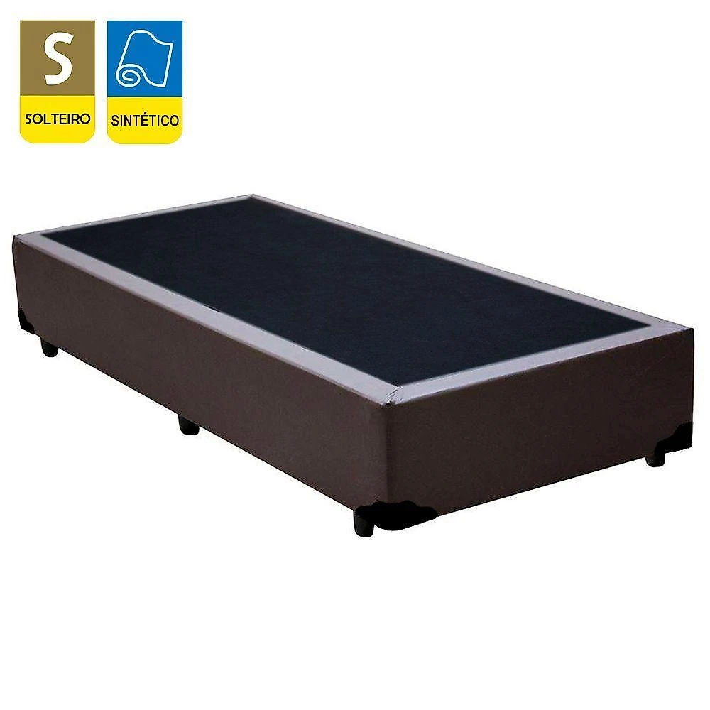 Cama Box Solteiro Sintético Sereneprime Marrom 88x188x40