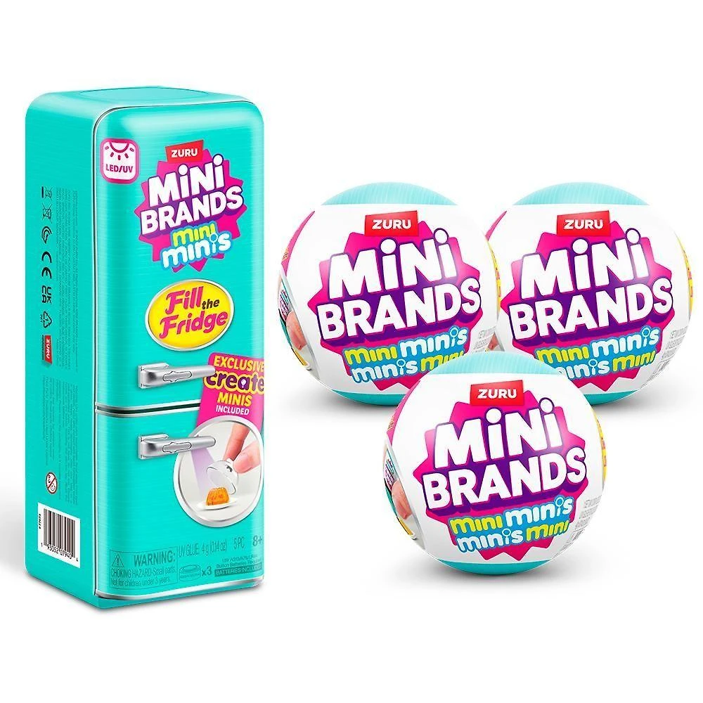 Brinquedo Kit Geladeira Mini + 3 Mini Fill The Fridge Culinária em Miniatura Candide