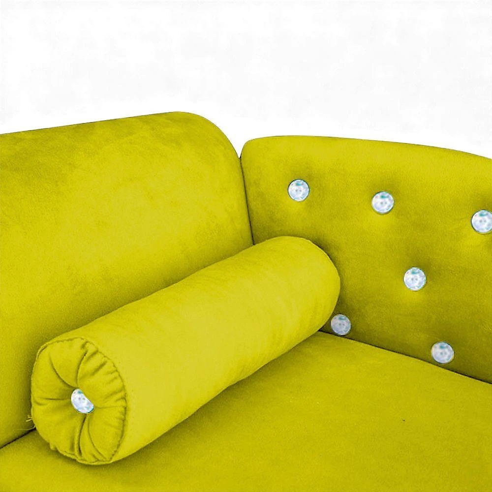 Caminha para Pet Loja Sheep Mini Poltrona Divã Veludo Amarelo com Almofada 1 Unidade
