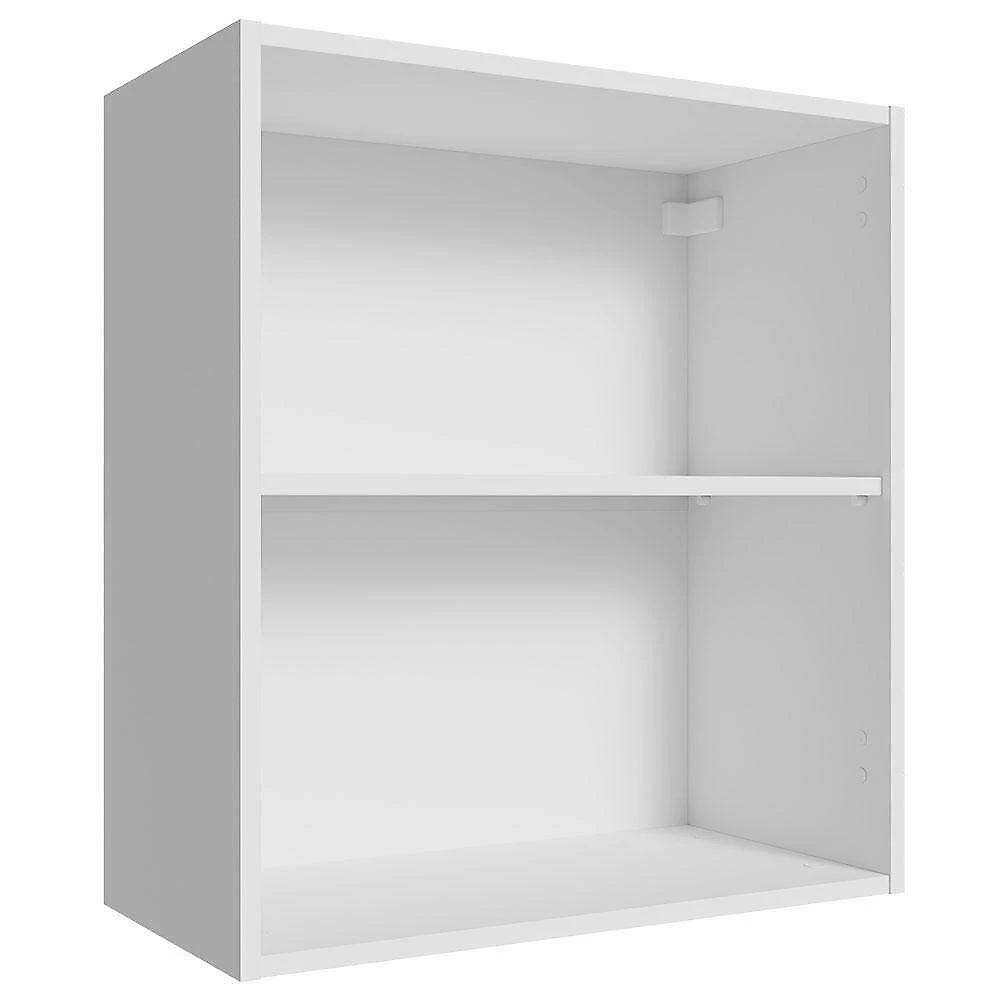 Armário aéreo 60 cm com 2 nichos abertos para cozinha madesa lux, glamy, agata, stella - branco