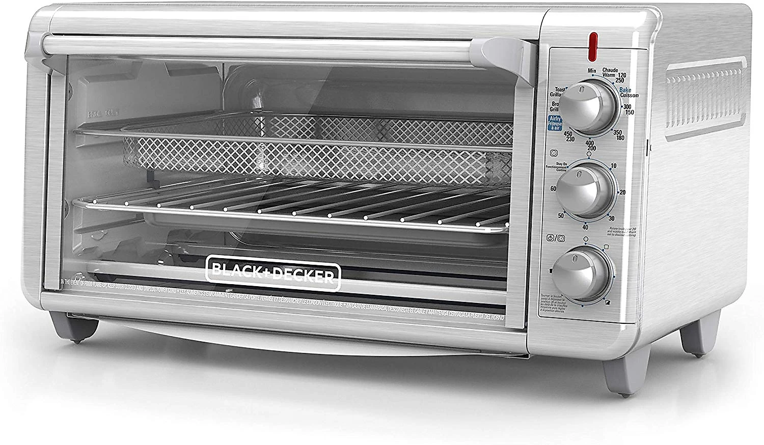 Air FryerForno Elétrico Torradeira Black Decker TO3265XSSD Aço Inoxidável Prata 110V