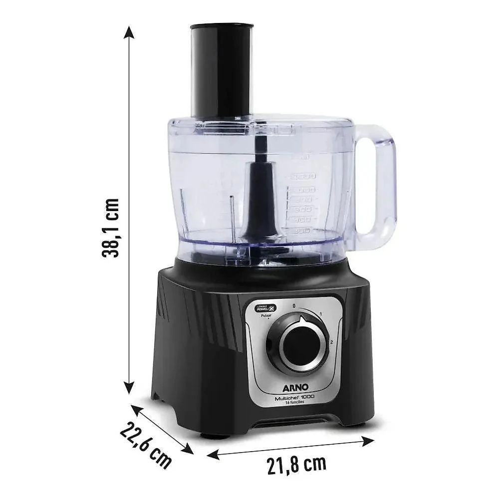 Multiprocessador Arno Multichef MP63 16 Funções 1000W Preto 110V
