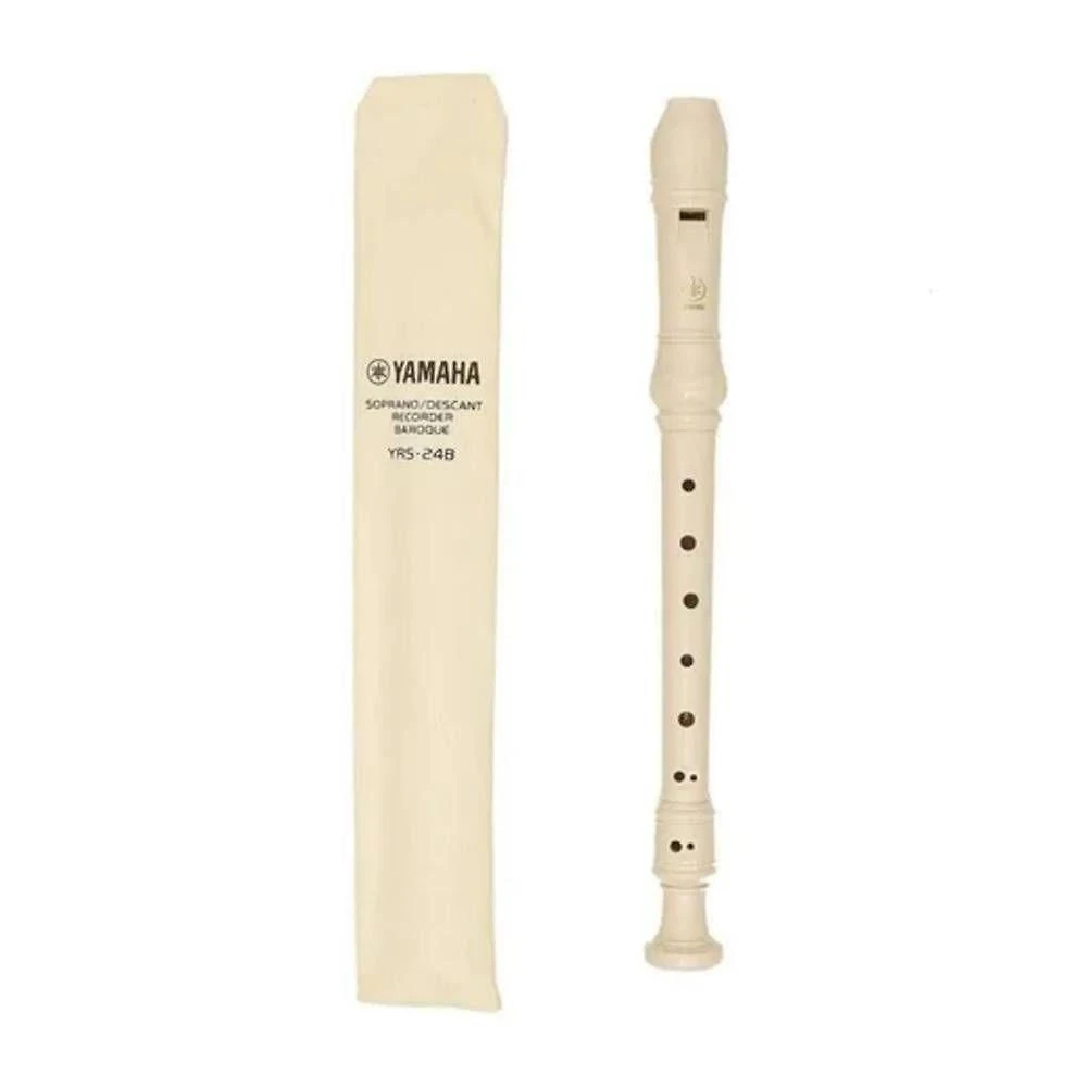 Flauta Doce Soprano YRS24BBR Afinação em Dó Sistema Barroco com Estojo Yamaha