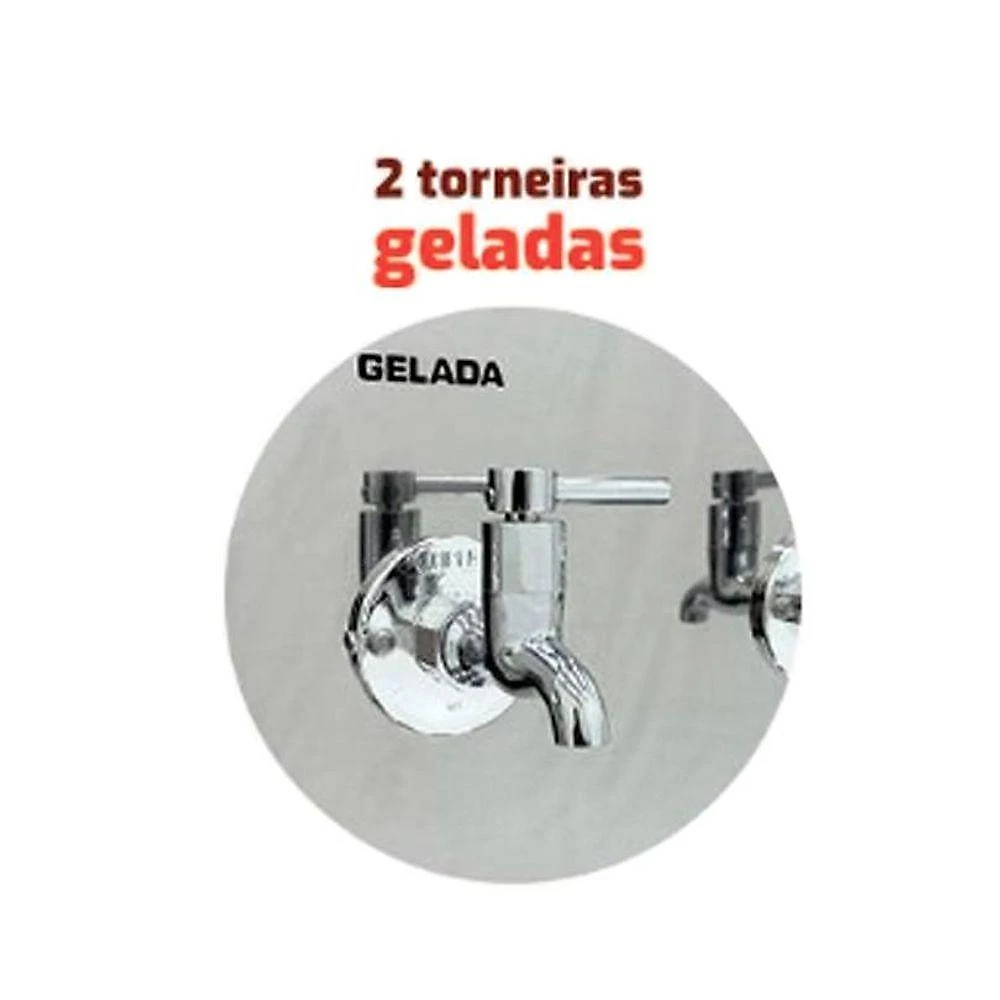 Bebedouro Refrigerado Venâncio BI100L Compressor Água Natural e Gelada Ambos os Galões 220V