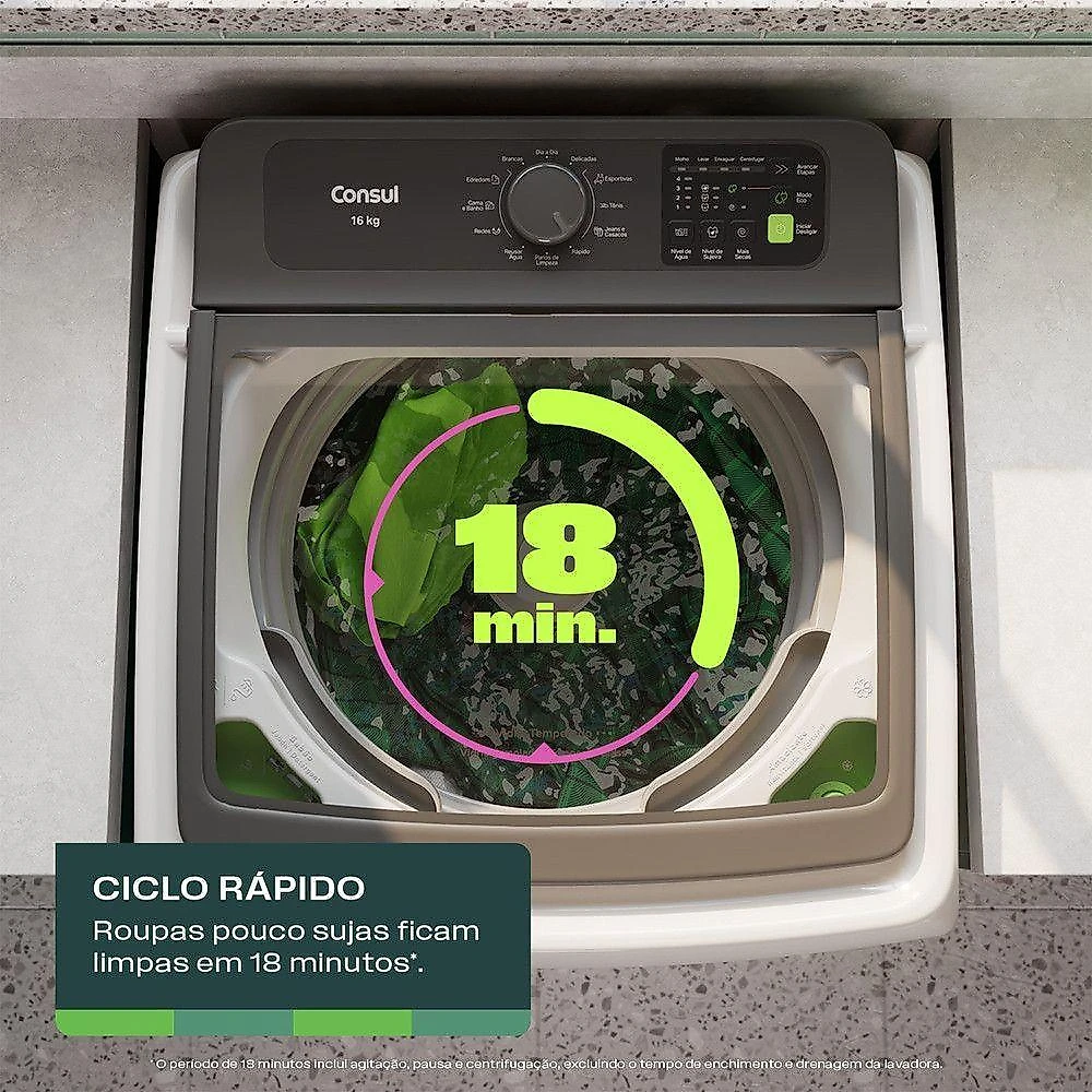 Lavadora de Roupas Consul CWN16ABANA 16kg Branco 110V