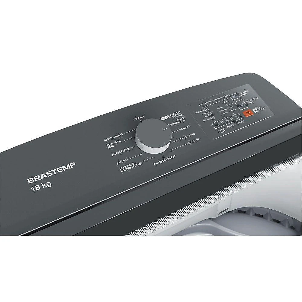 Máquina De Lavar 18kg Cesto Inox Painel Digital Brastemp Branco 220V