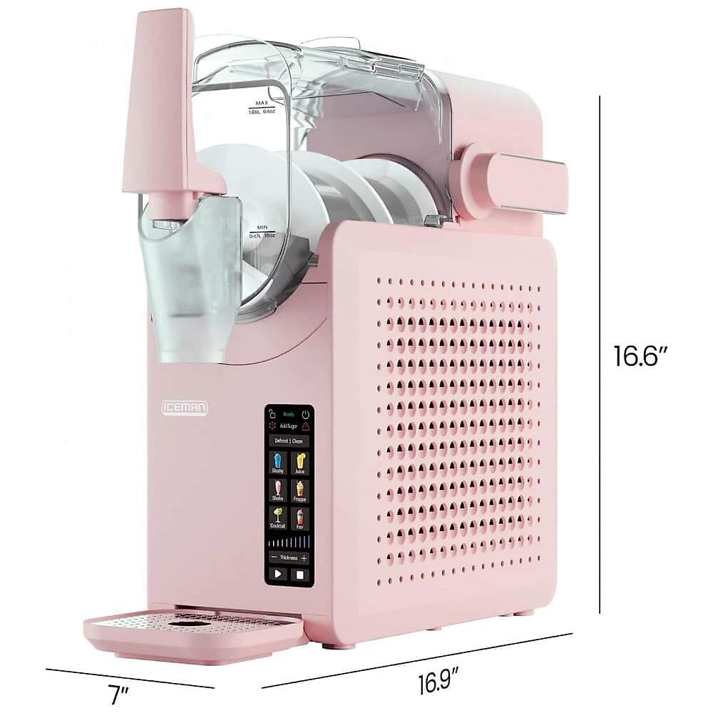 Máquina de Slush Raspadinha Iceman 2,7L 5 Programas Sem Gelo LED 120V