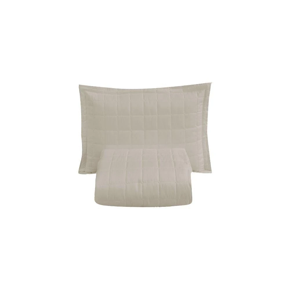 Kit Cobre Leito Matelado Dupla Face Soft 2 Peças Solteiro 100% Poliéster Cor:areia