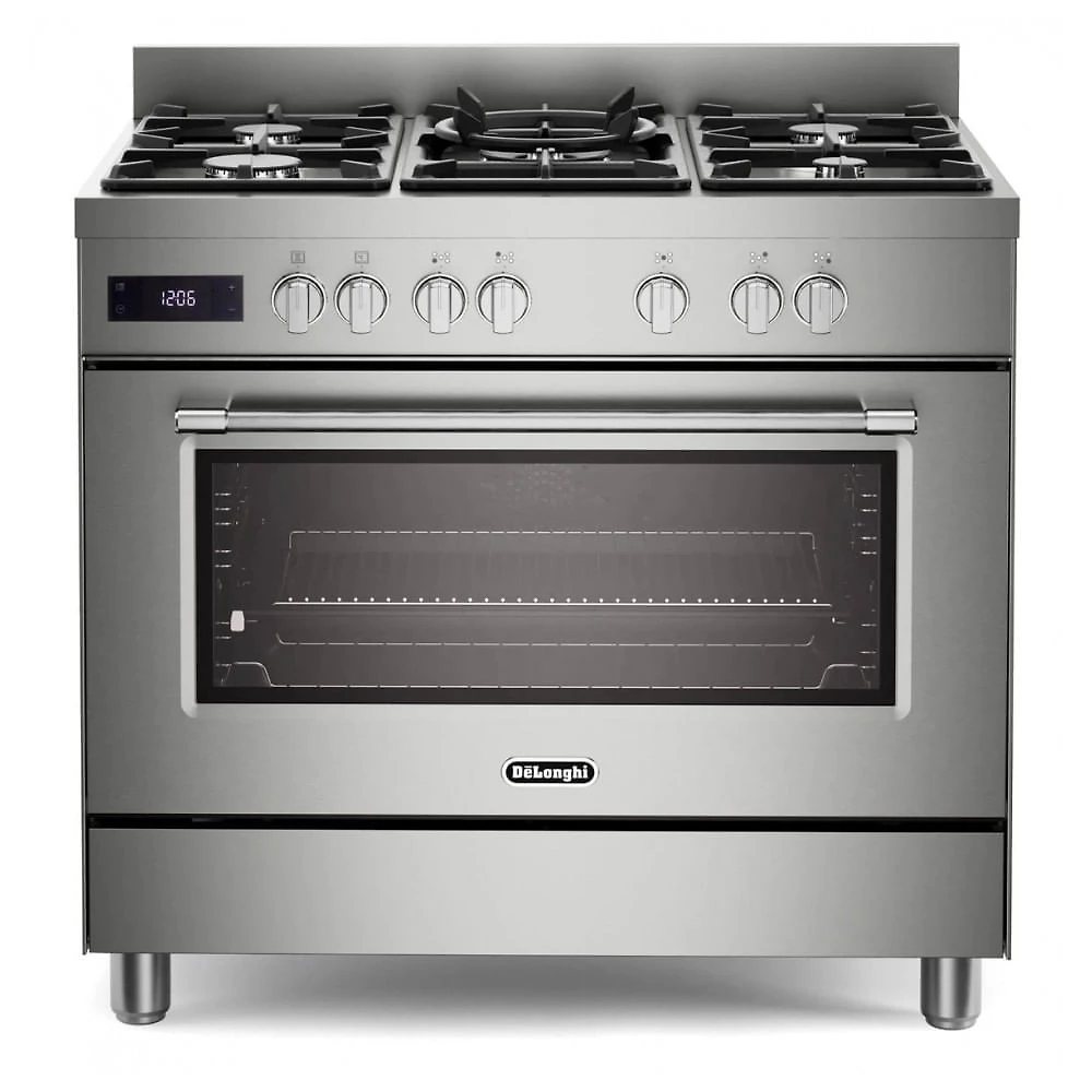 Fogão a Gás Delonghi PRO965MXX 90cm 5 Bocas Ferro Fundido Forno a Convecção 220V