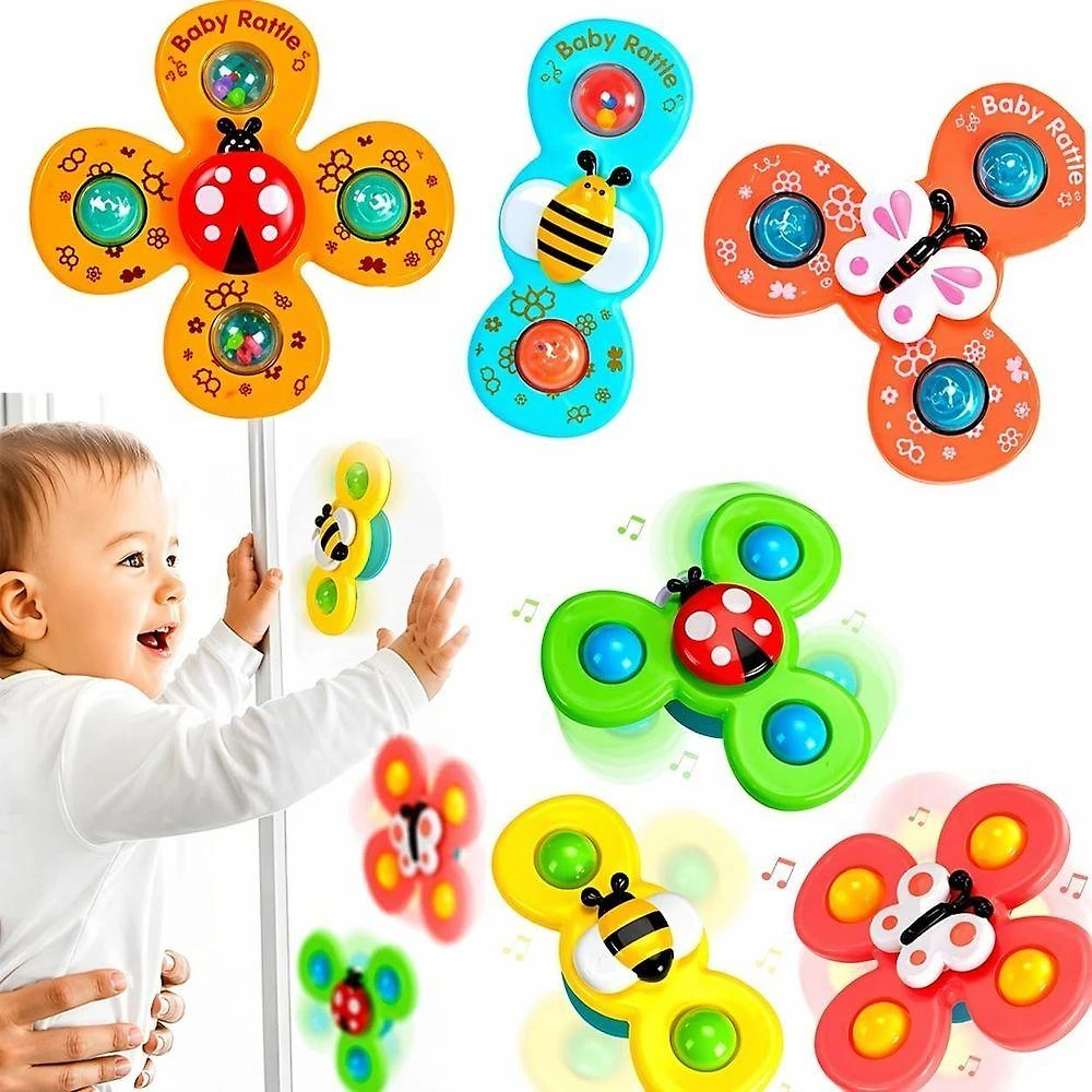 Brinquedo para Bebê Gira Estímulo Sensorial Spinner Interativo Educativo Colorido